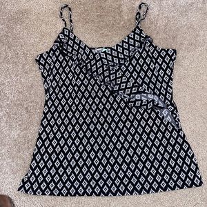 Black and White Ruffle Top Cami